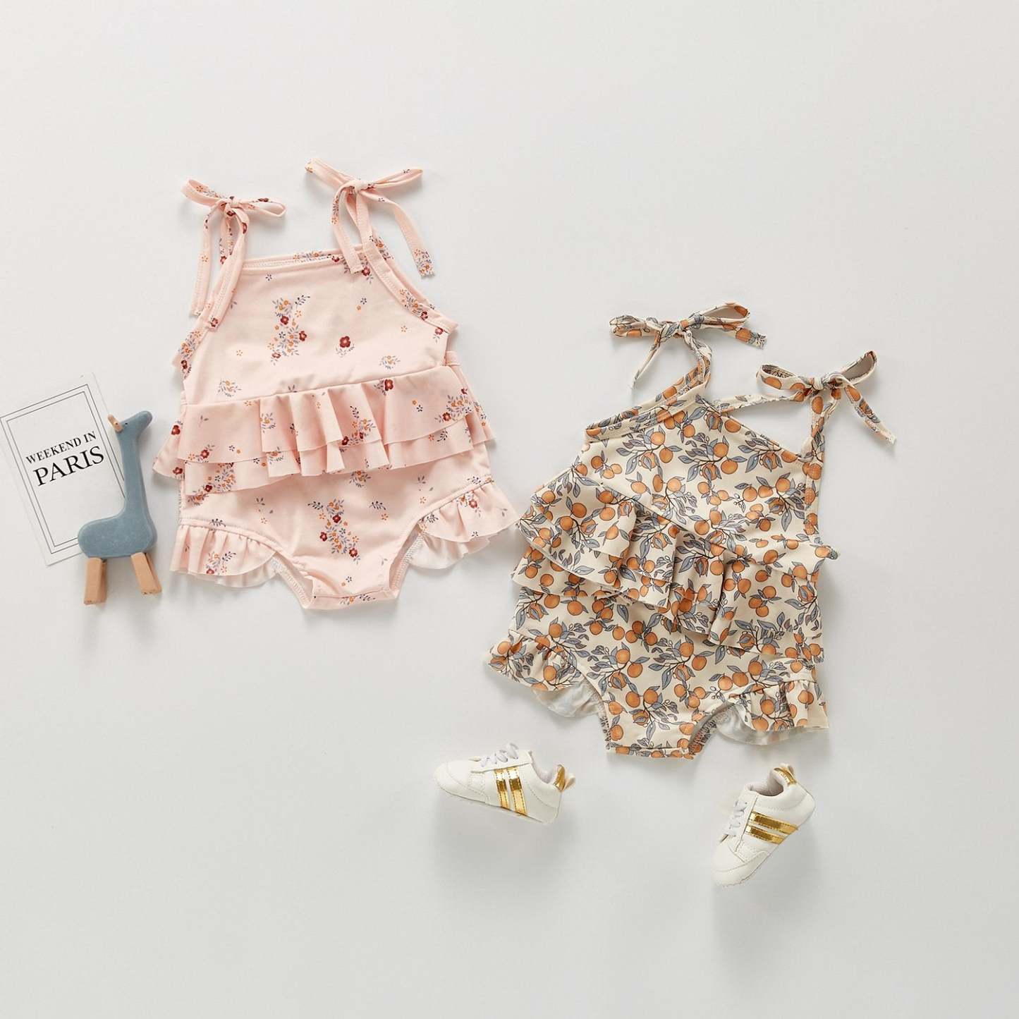 Baby Girl Floral Sling Swimsuit-visikids