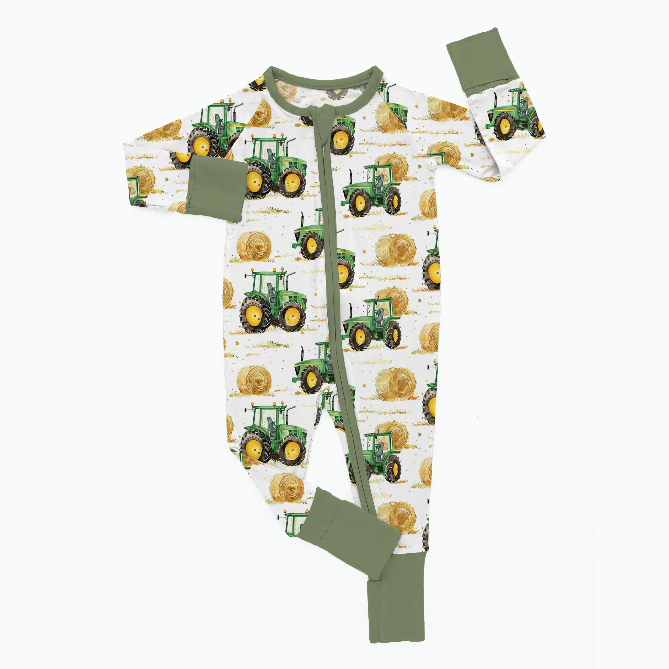 Newborn Tractor Farm Bamboo Sleeper