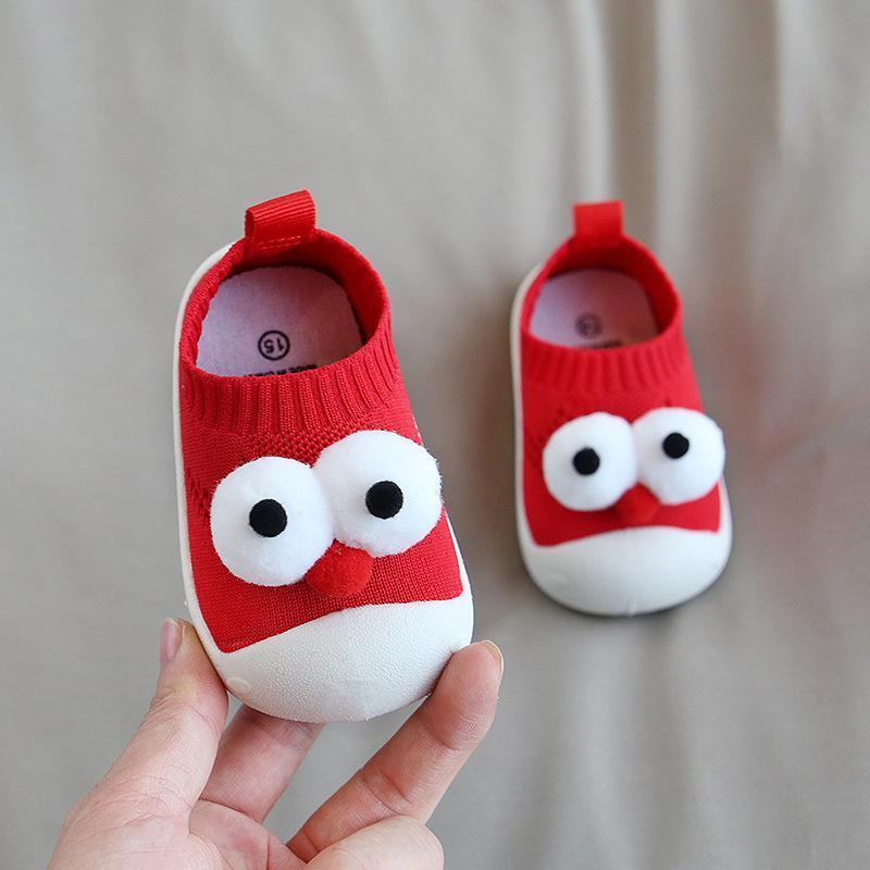 0-4Y Baby Big Eyes Non-slip Soft Shoes-visikids