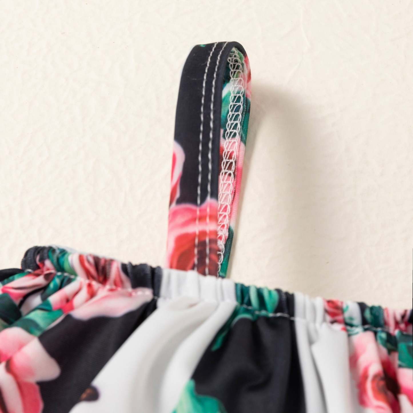 Flounces Sling Sleeveless Swimsuit-visikids