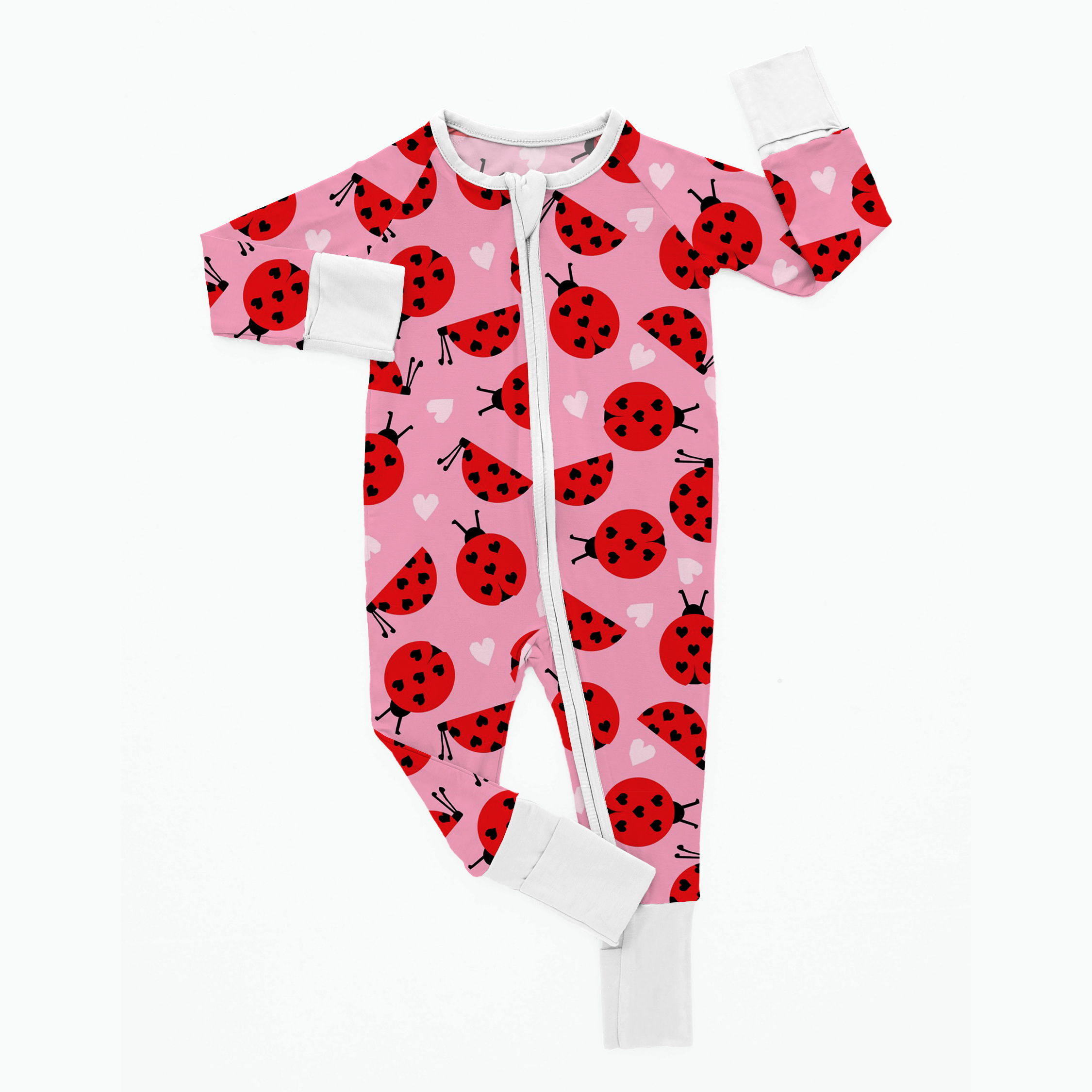 Newborn Valentine Ladybug Bamboo Sleeper