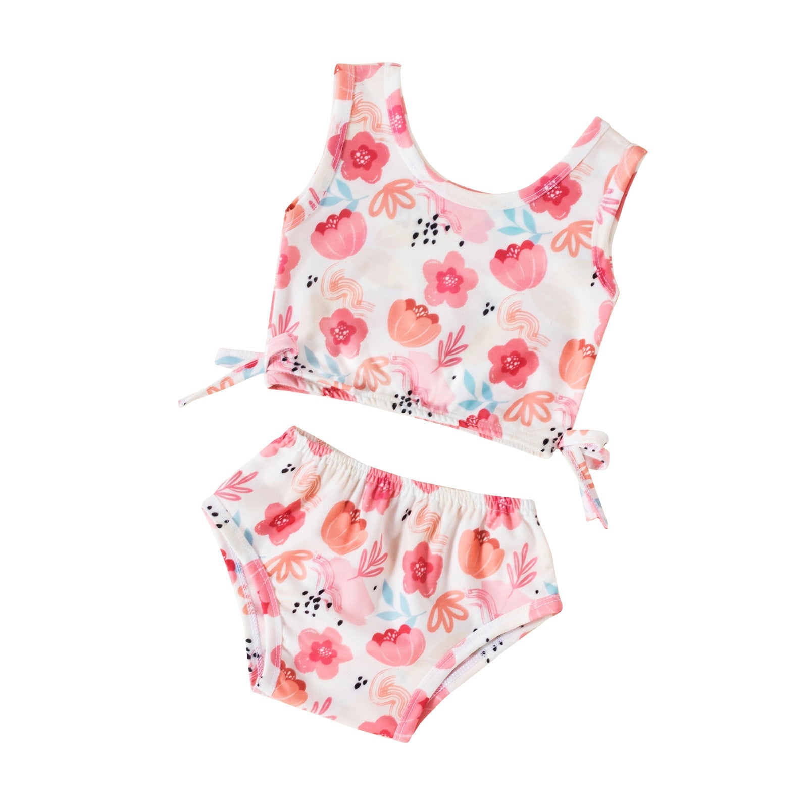 Strawberry Floral Print Swimsuit-visikids