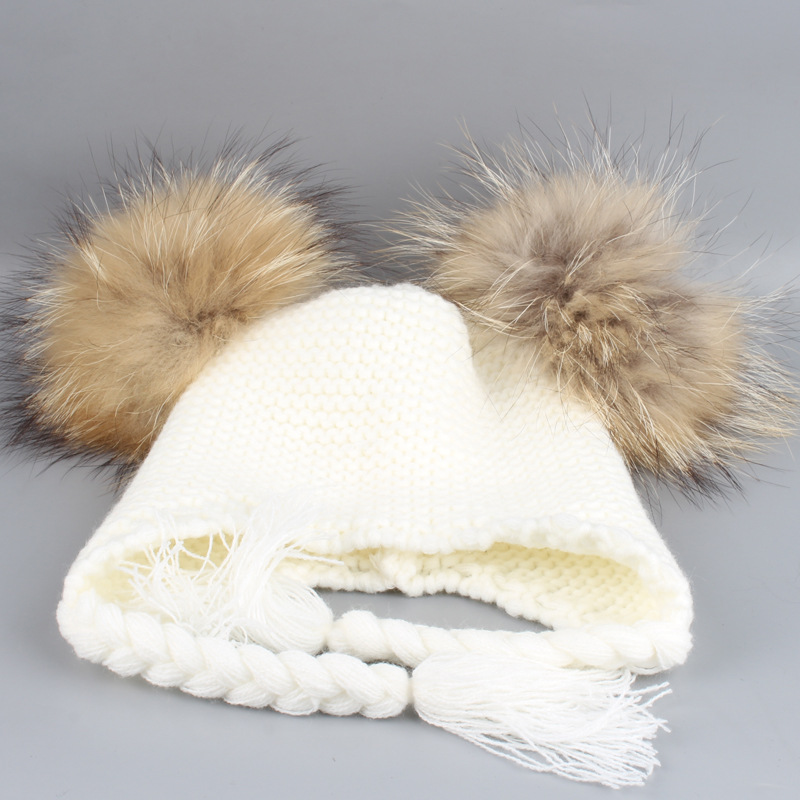 Baby Winter Knit Ball Hat