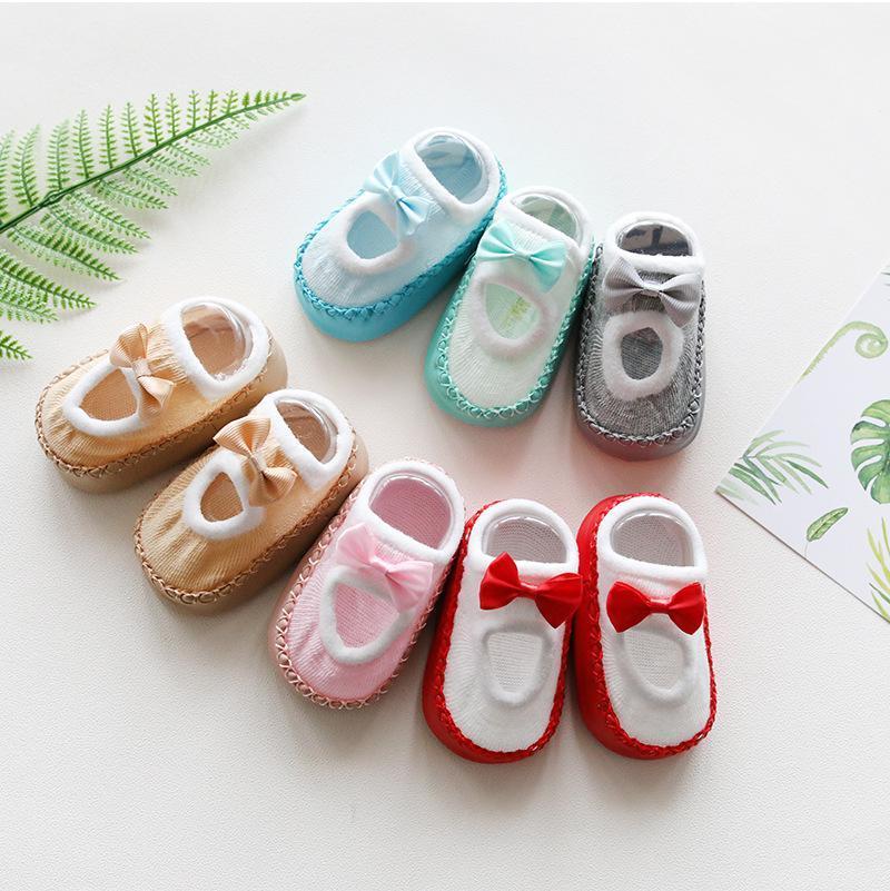 Baby Bow Bottom Floor Shoes-visikids
