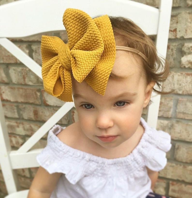 Baby Big Bowknot Hairband Headbands-visikids