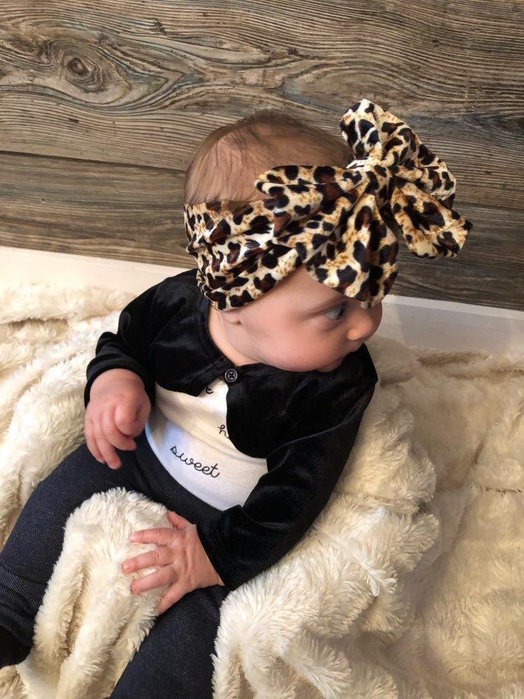Baby 3D Big Bowknot Leopard Headband-visikids