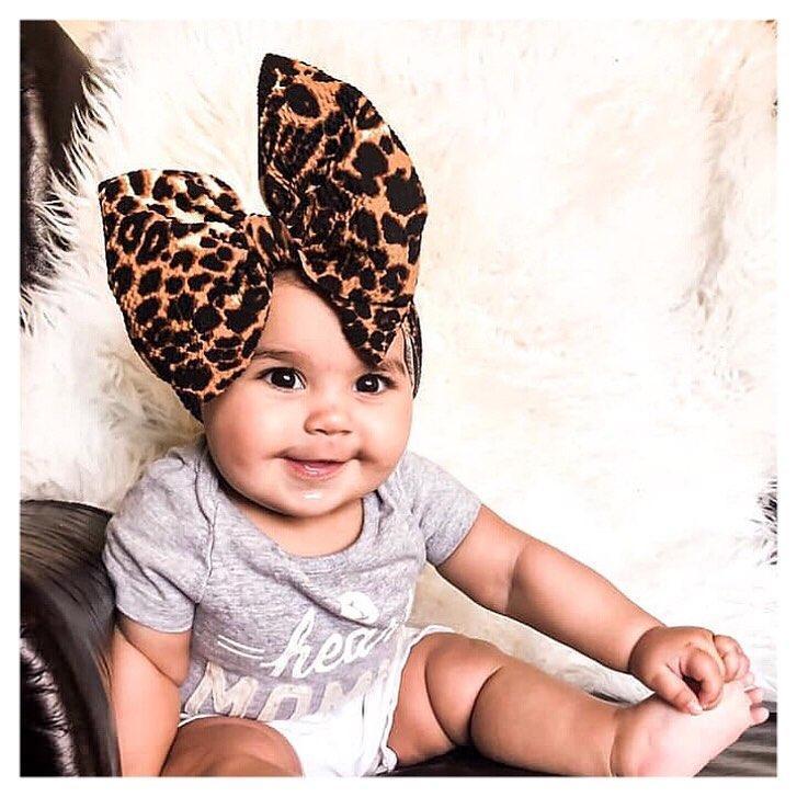 Baby 3D Big Bowknot Leopard Headband-visikids