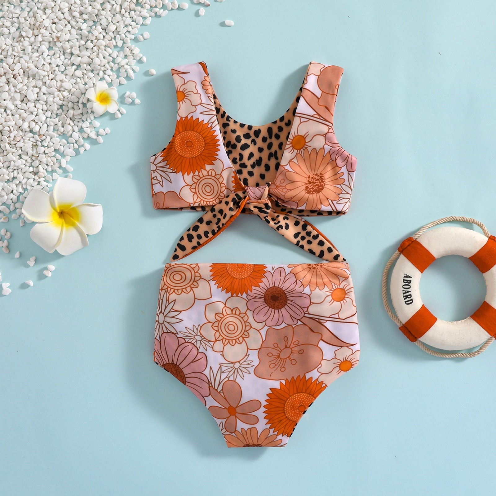 2-Piece Floral Printed Swimsuit-visikids