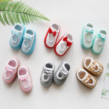 Baby Bow Bottom Floor Shoes-visikids