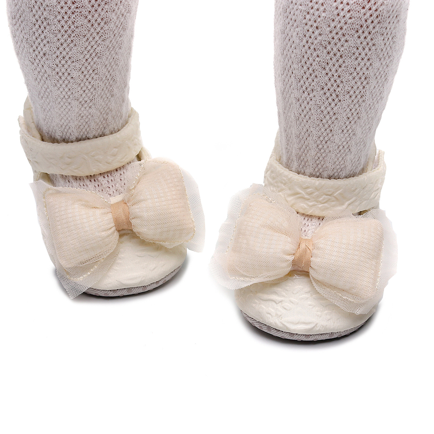 Embossed Bow Princess Soft Shoes