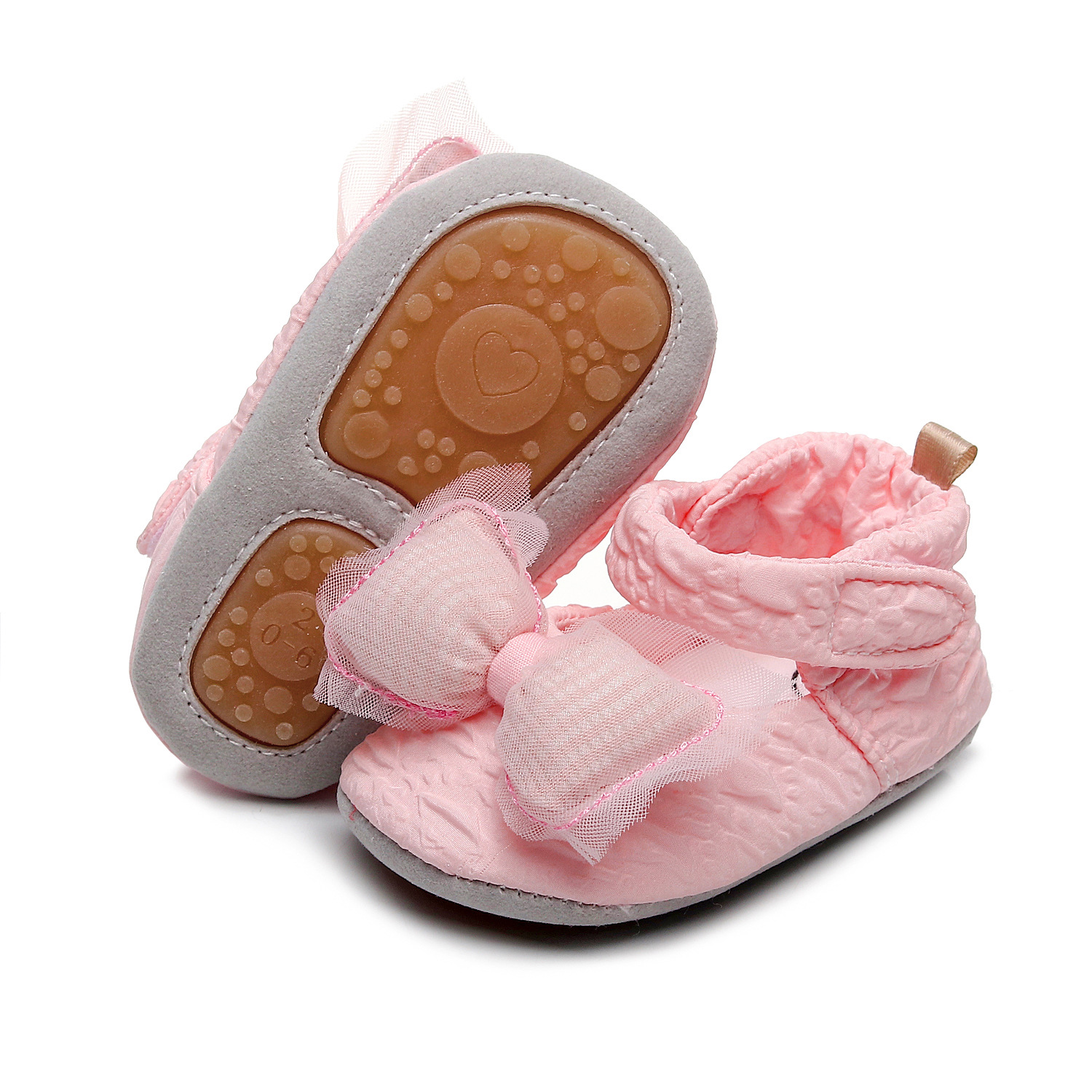 Embossed Bow Princess Soft Shoes