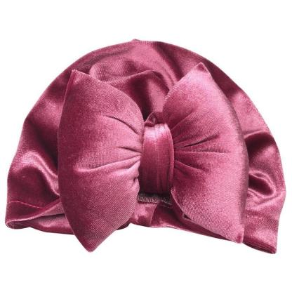 Baby Gold Velvet Padded Cotton Bow Headband-visikids