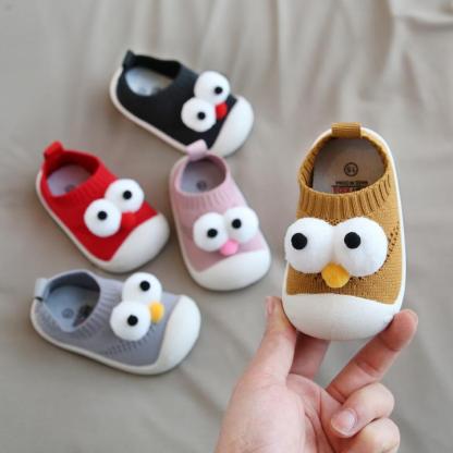 0-4Y Baby Big Eyes Non-slip Soft Shoes-visikids