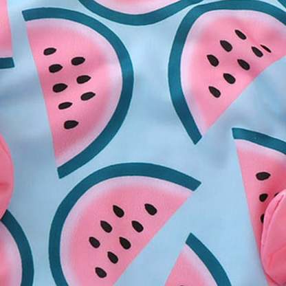Watermelon Print Bow Swimsuit