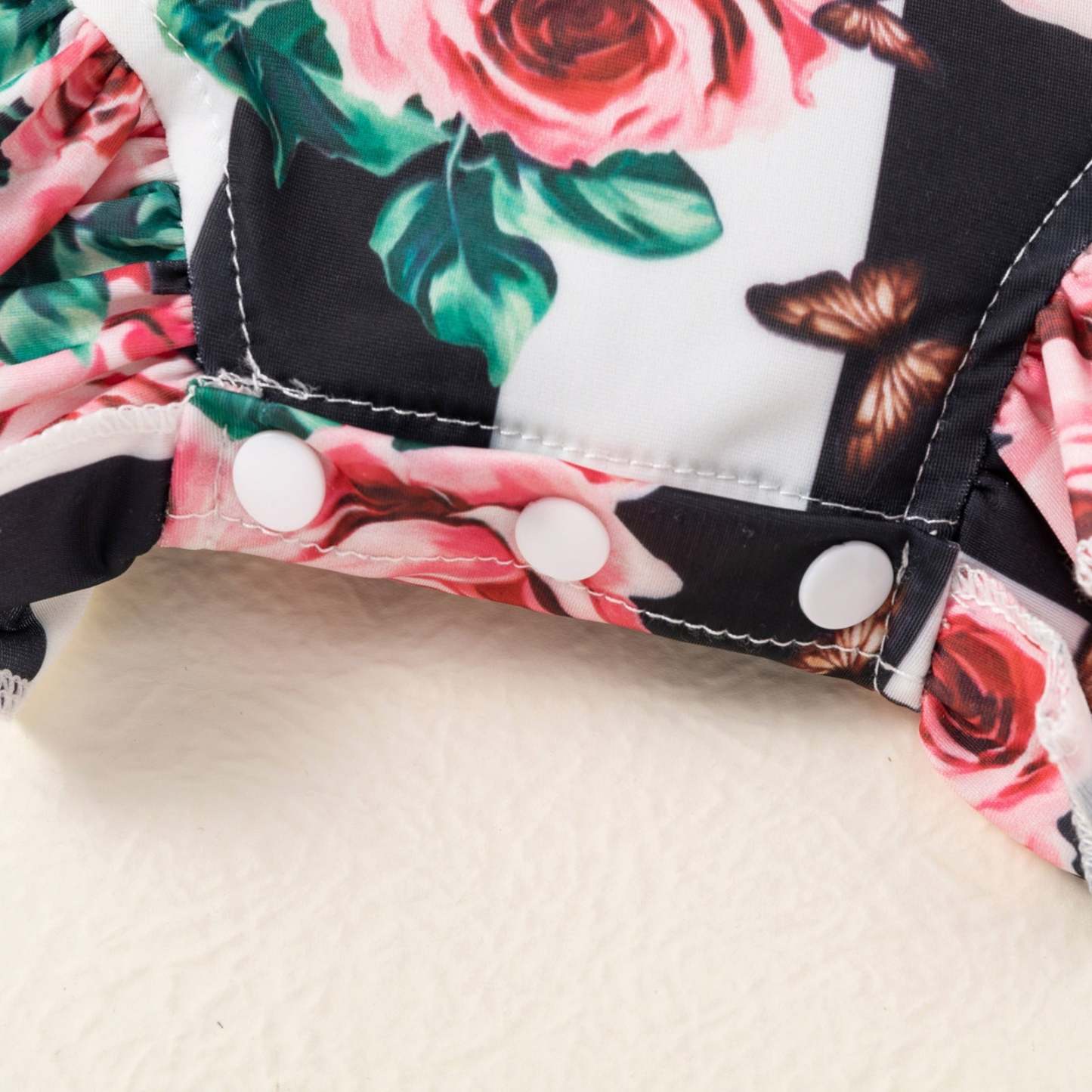 Flounces Sling Sleeveless Swimsuit-visikids