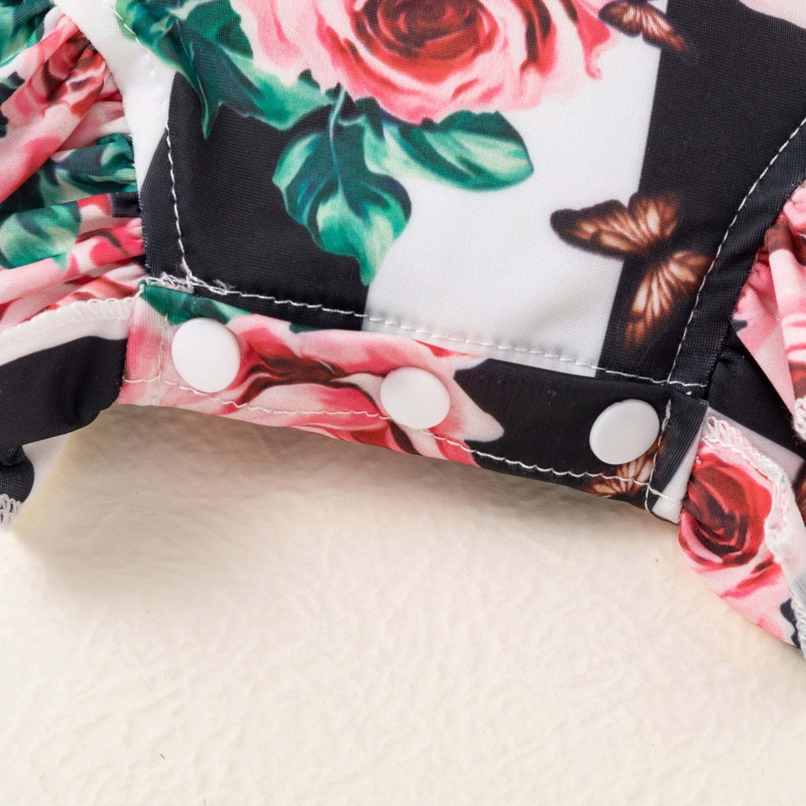 Flounces Sling Sleeveless Swimsuit-visikids