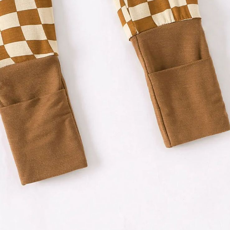 Baby Bamboo Checkered Jumpsuit