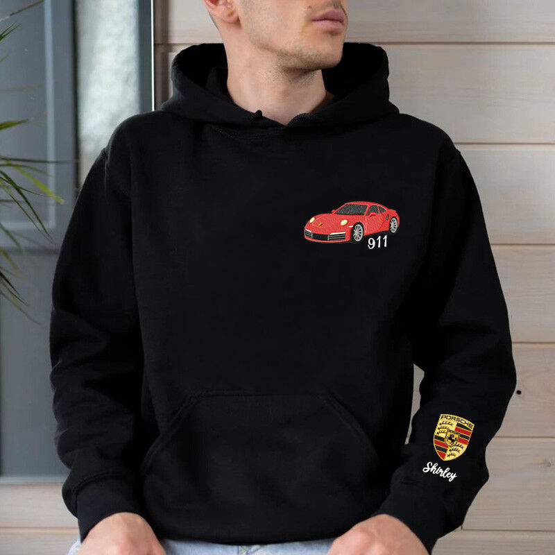 Custom Car Embroidered Crewneck & Hoodies – The Perfect Gift for Your Boyfriend or Husband!