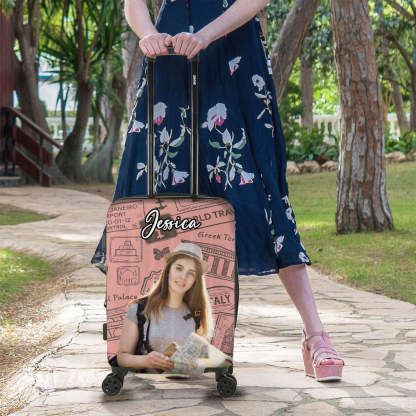 Around The World - Personalized Custom Luggage Cover