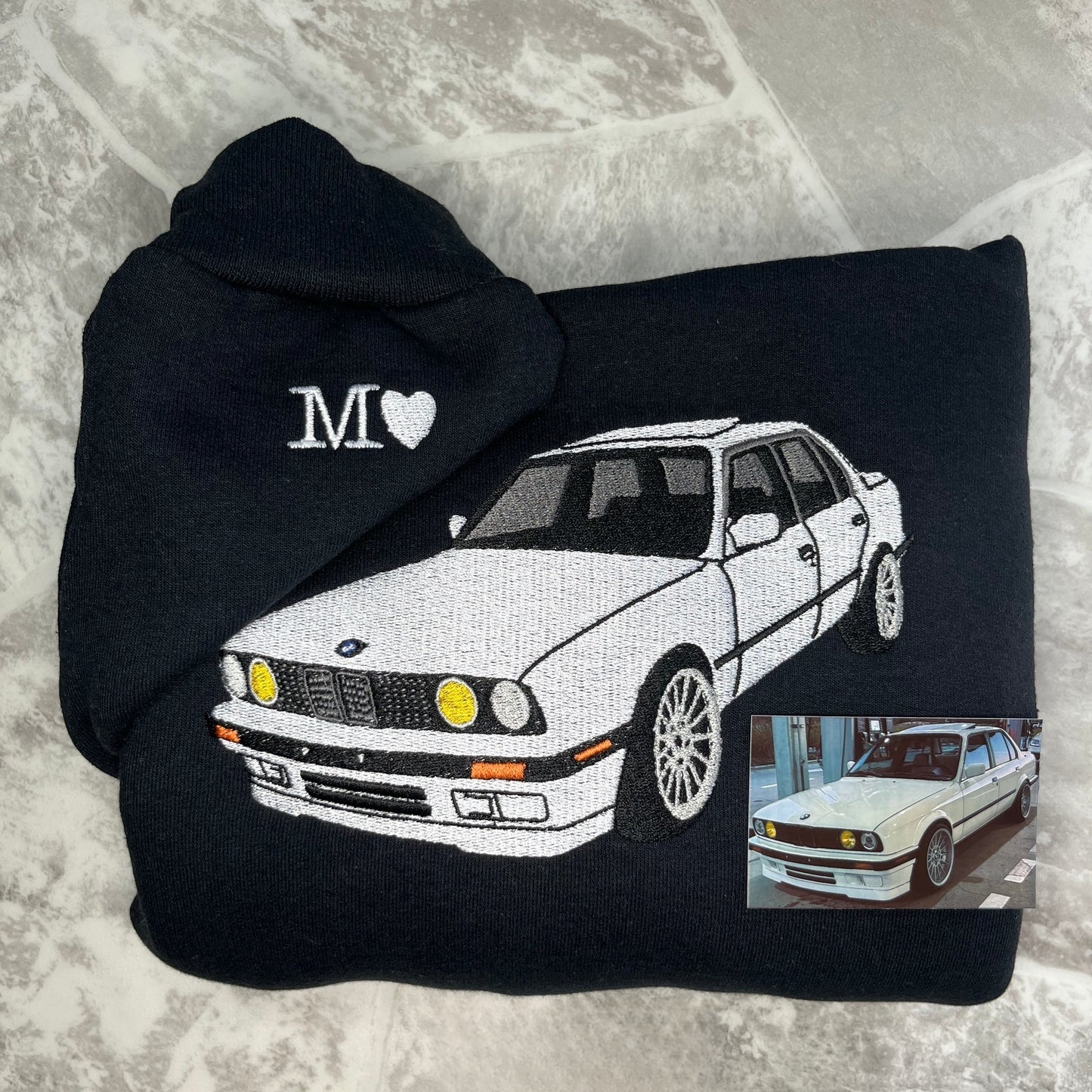 Custom Car Embroidered Crewneck & Hoodies – The Perfect Gift for Your Boyfriend or Husband!