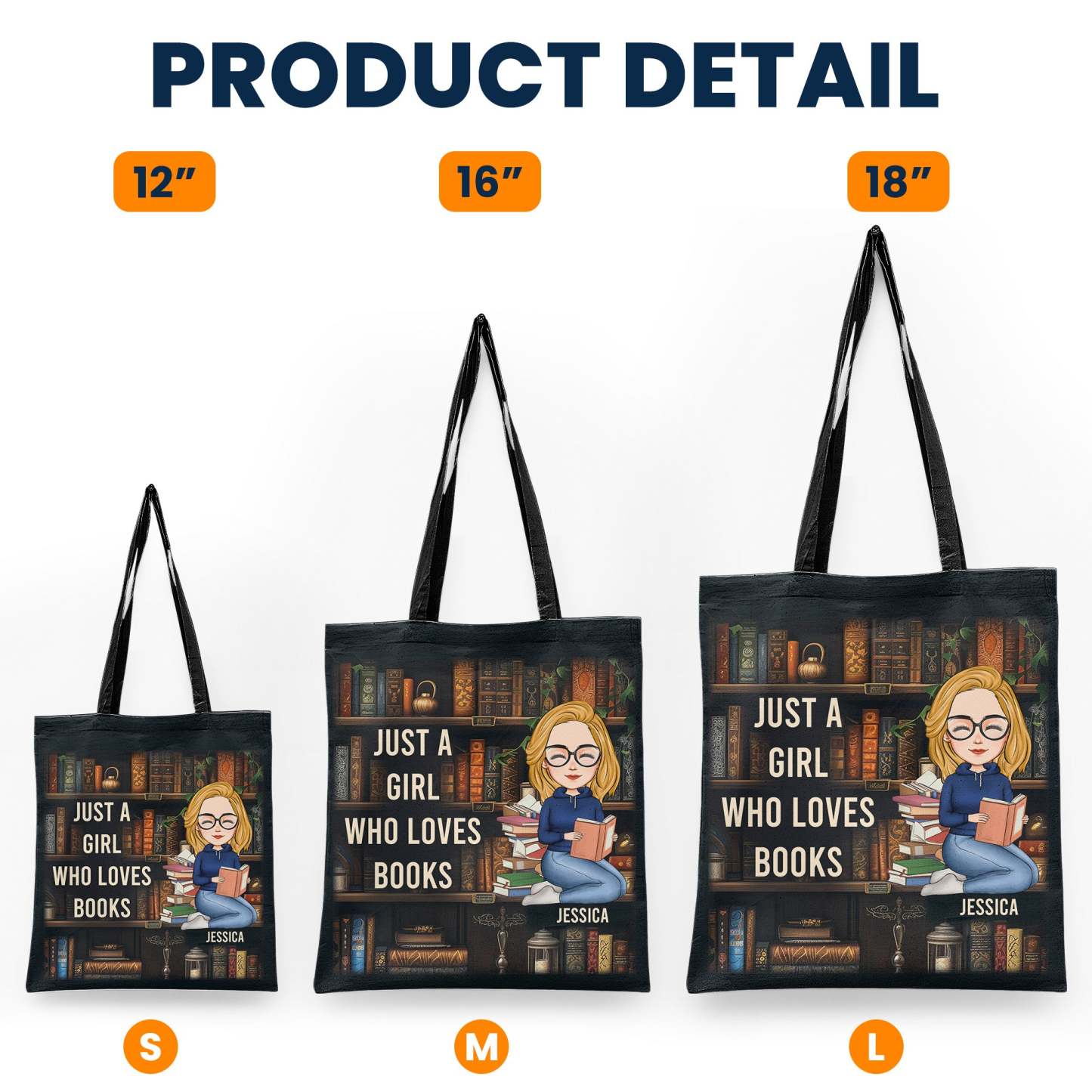 Just A Girl Who Loves Books - Personalized Tote Bag-CustomCraftedX
