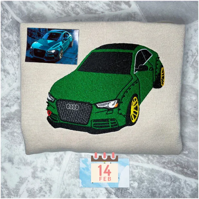 Custom Car Embroidered Crewneck & Hoodies – The Perfect Gift for Your Boyfriend or Husband!