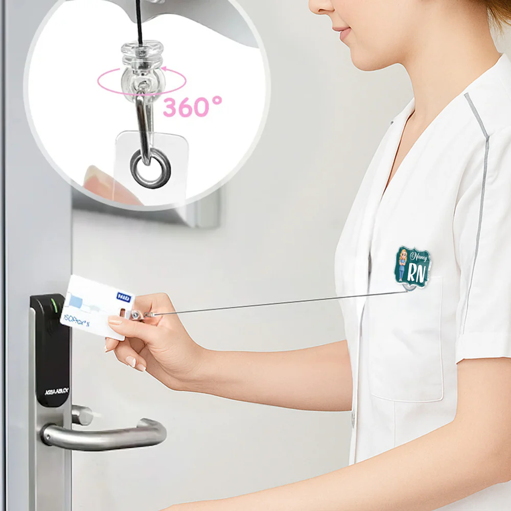 Proud To Be A Nurse - Personalized Custom Acrylic Badge Reel