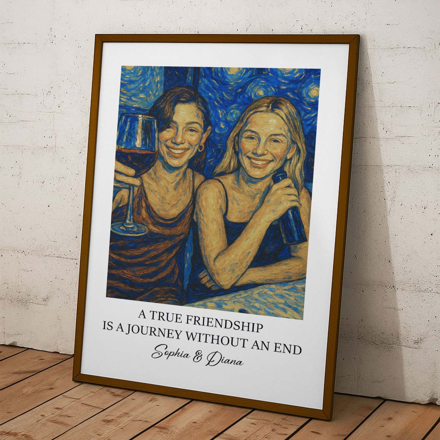 A True Friendship Is A Journey Without An End Van Gogh Art - Personalized Photo Poster