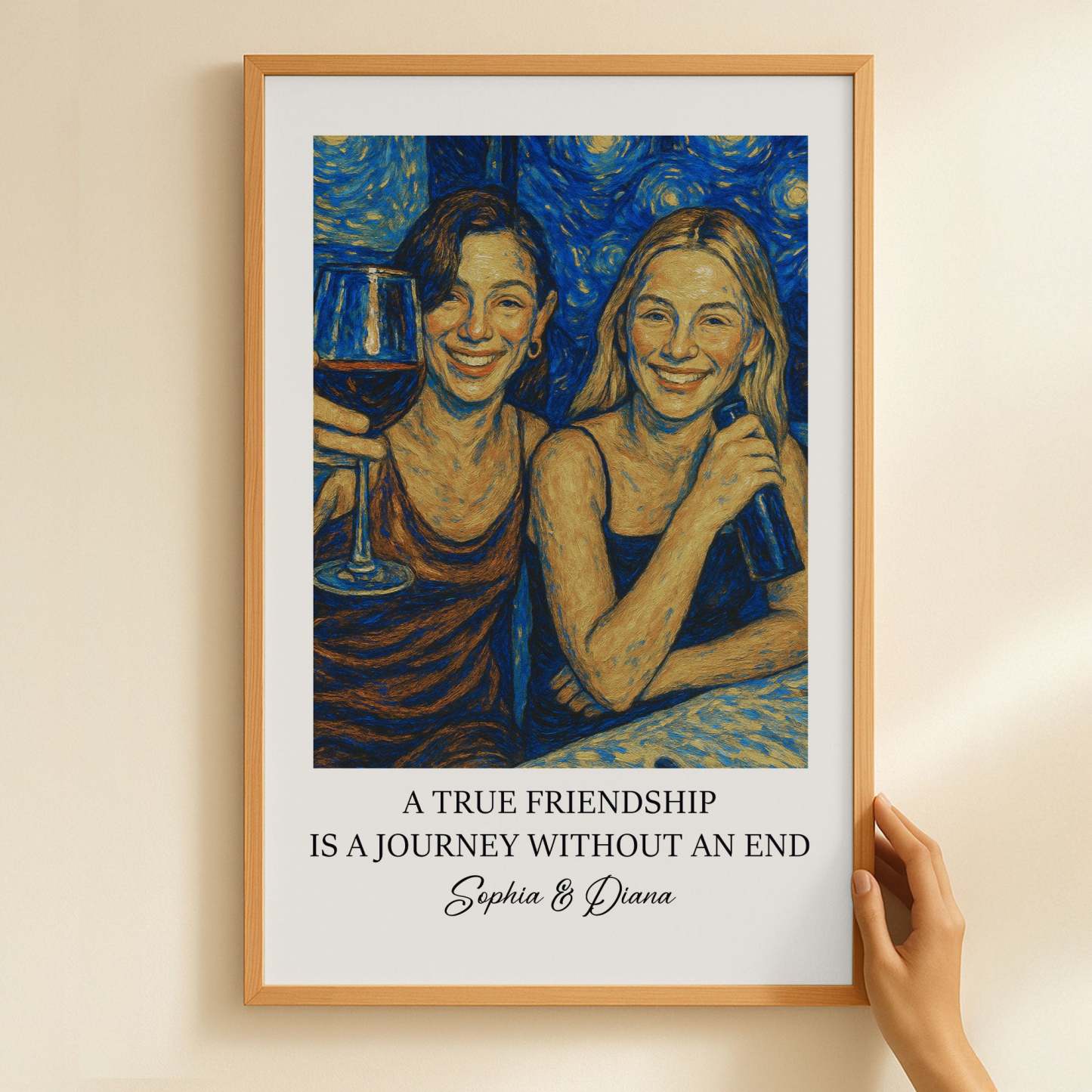 A True Friendship Is A Journey Without An End Van Gogh Art - Personalized Photo Poster