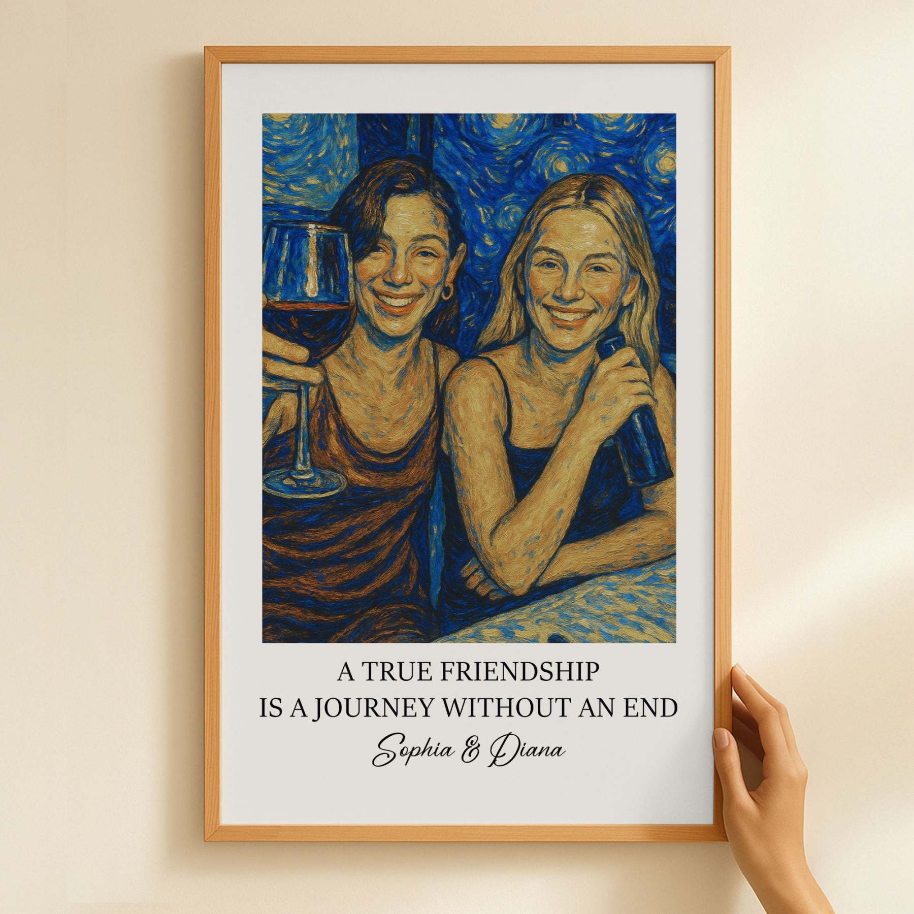 A True Friendship Is A Journey Without An End Van Gogh Art - Personalized Photo Poster