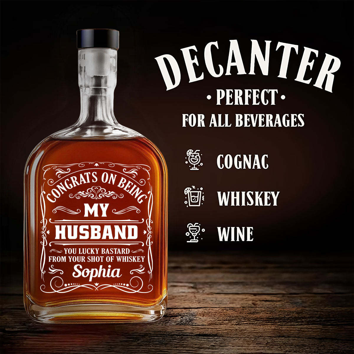 Being My Husband - Personalized Custom Spirits Decanter