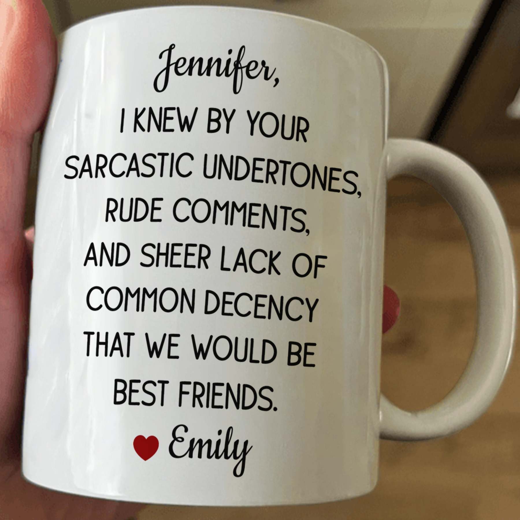 Funny Mug For Friends - I Knew By Your Sarcastic Undertones - Personalized Mug-CustomCraftedX