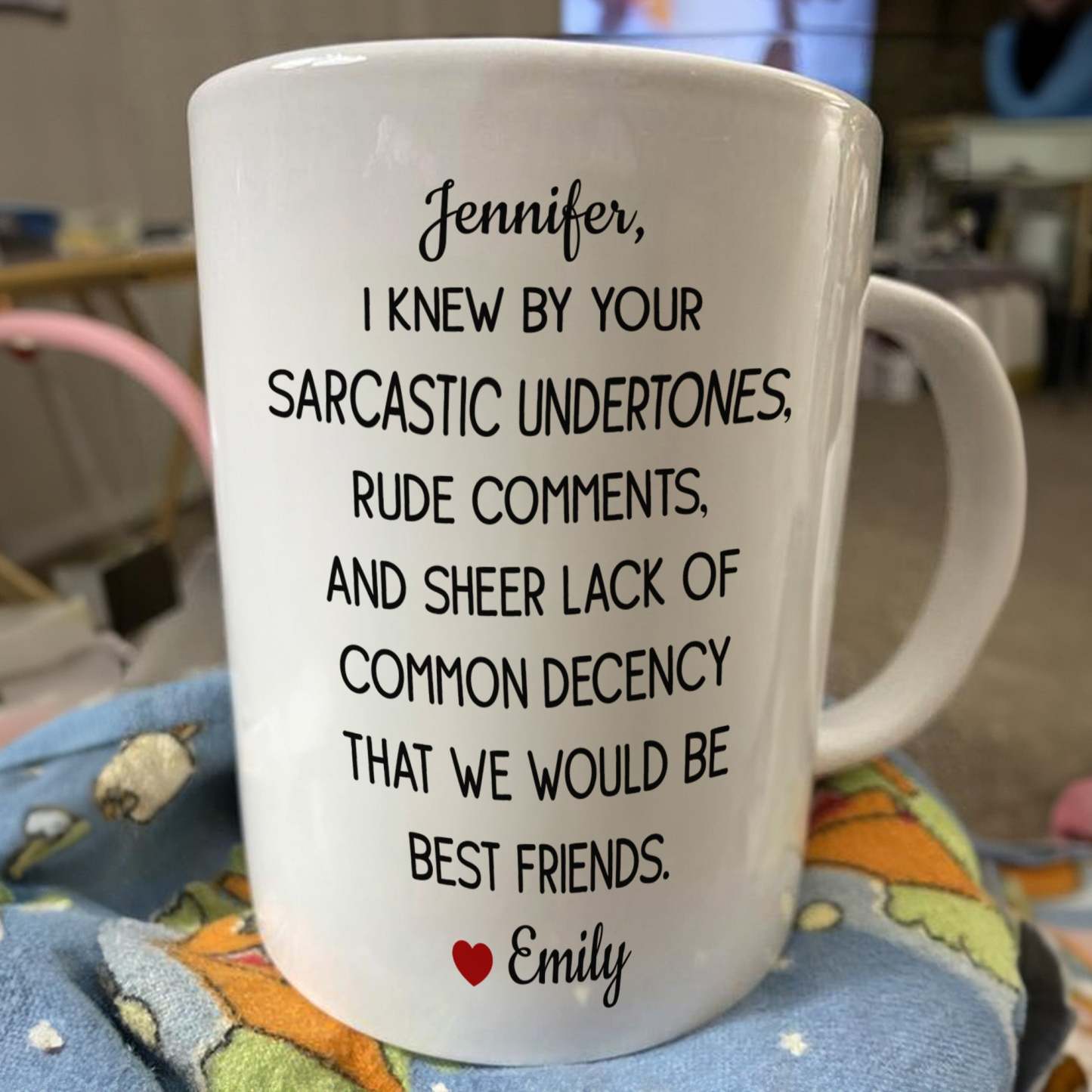 Funny Mug For Friends - I Knew By Your Sarcastic Undertones - Personalized Mug-CustomCraftedX