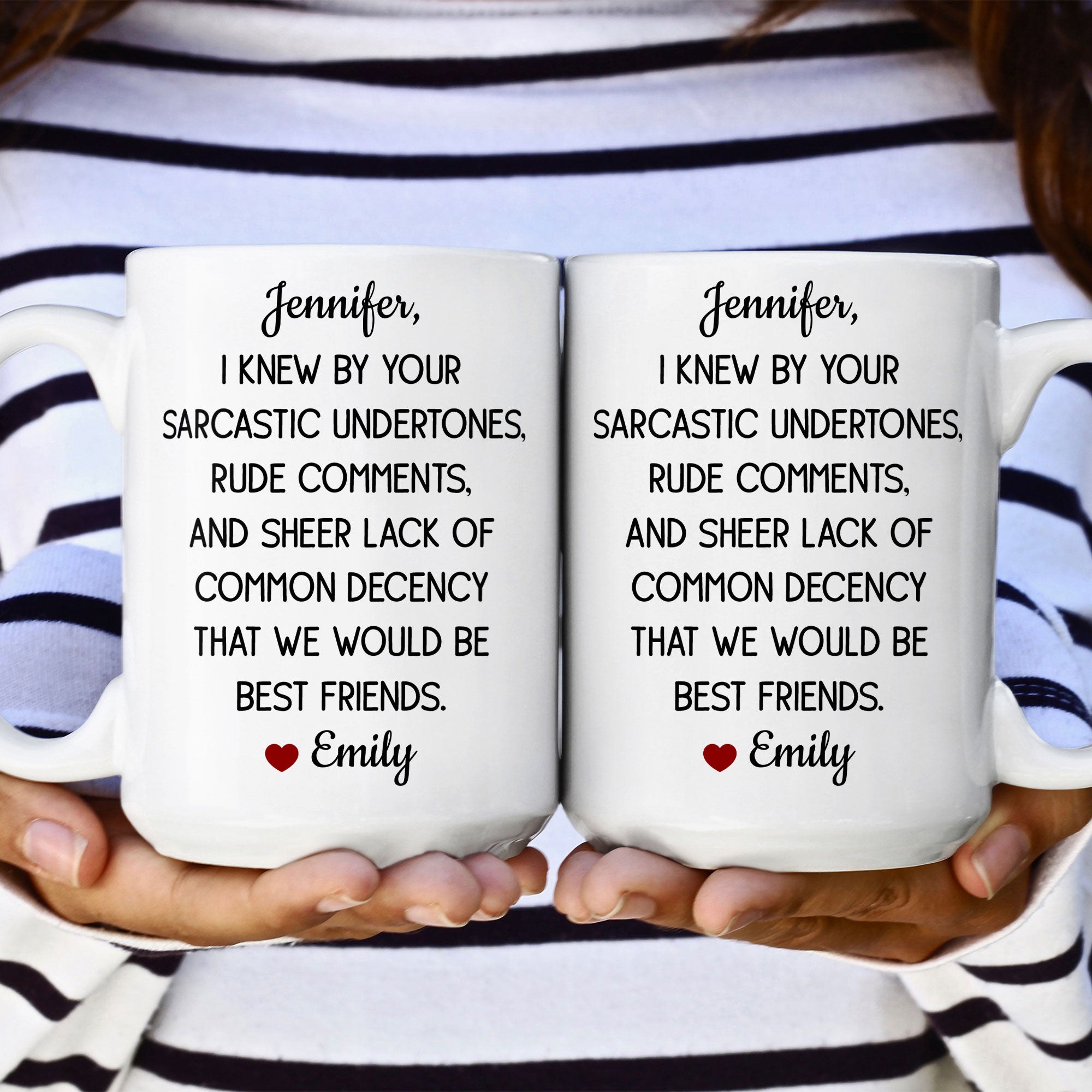 Funny Mug For Friends - I Knew By Your Sarcastic Undertones - Personalized Mug-CustomCraftedX