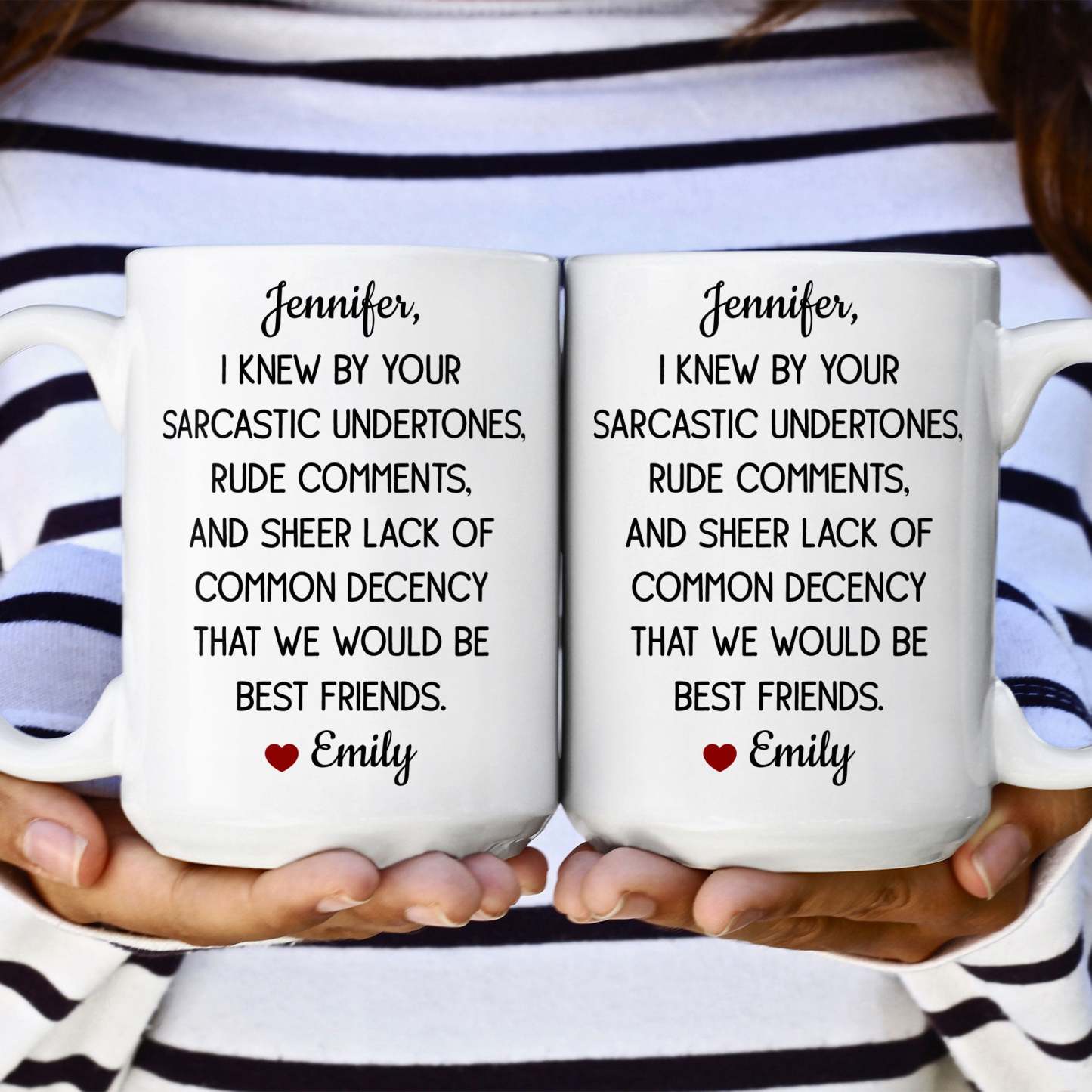 Funny Mug For Friends - I Knew By Your Sarcastic Undertones - Personalized Mug-CustomCraftedX