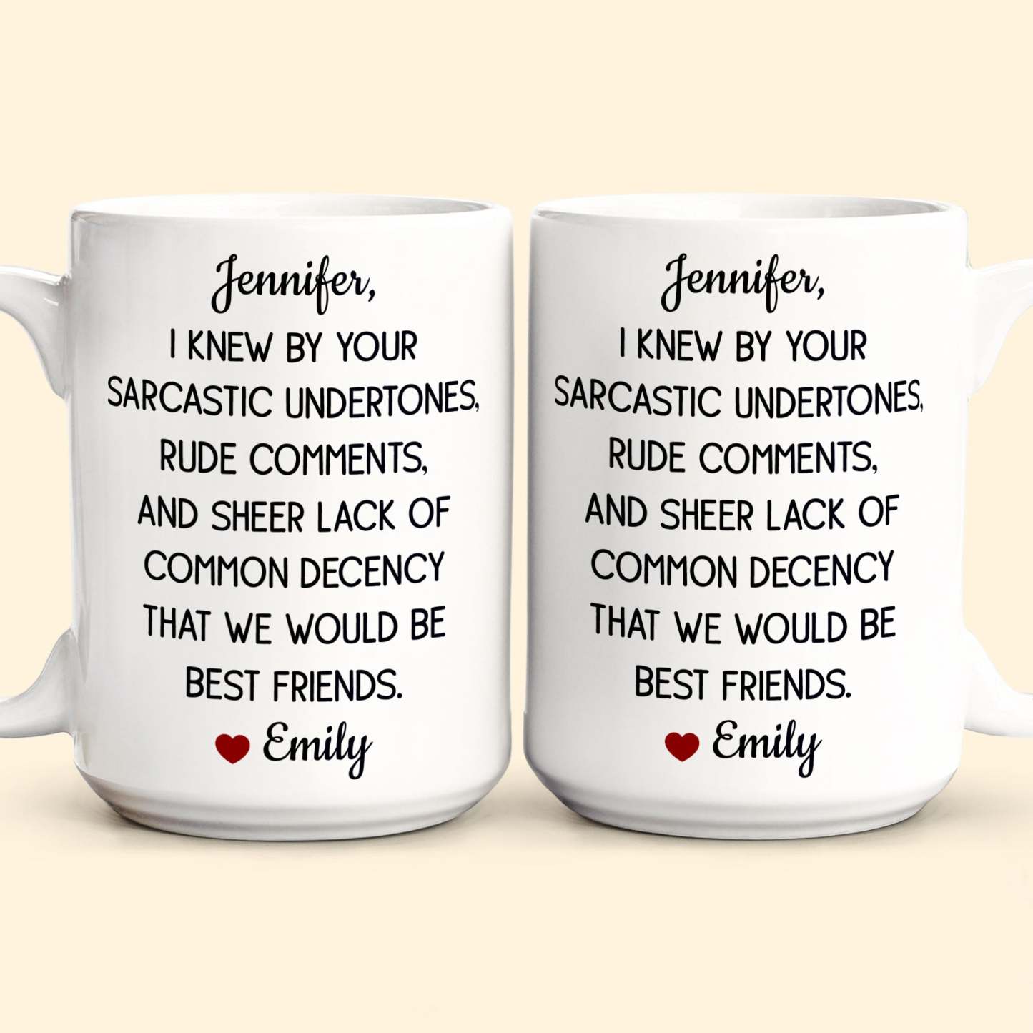 Funny Mug For Friends - I Knew By Your Sarcastic Undertones - Personalized Mug-CustomCraftedX