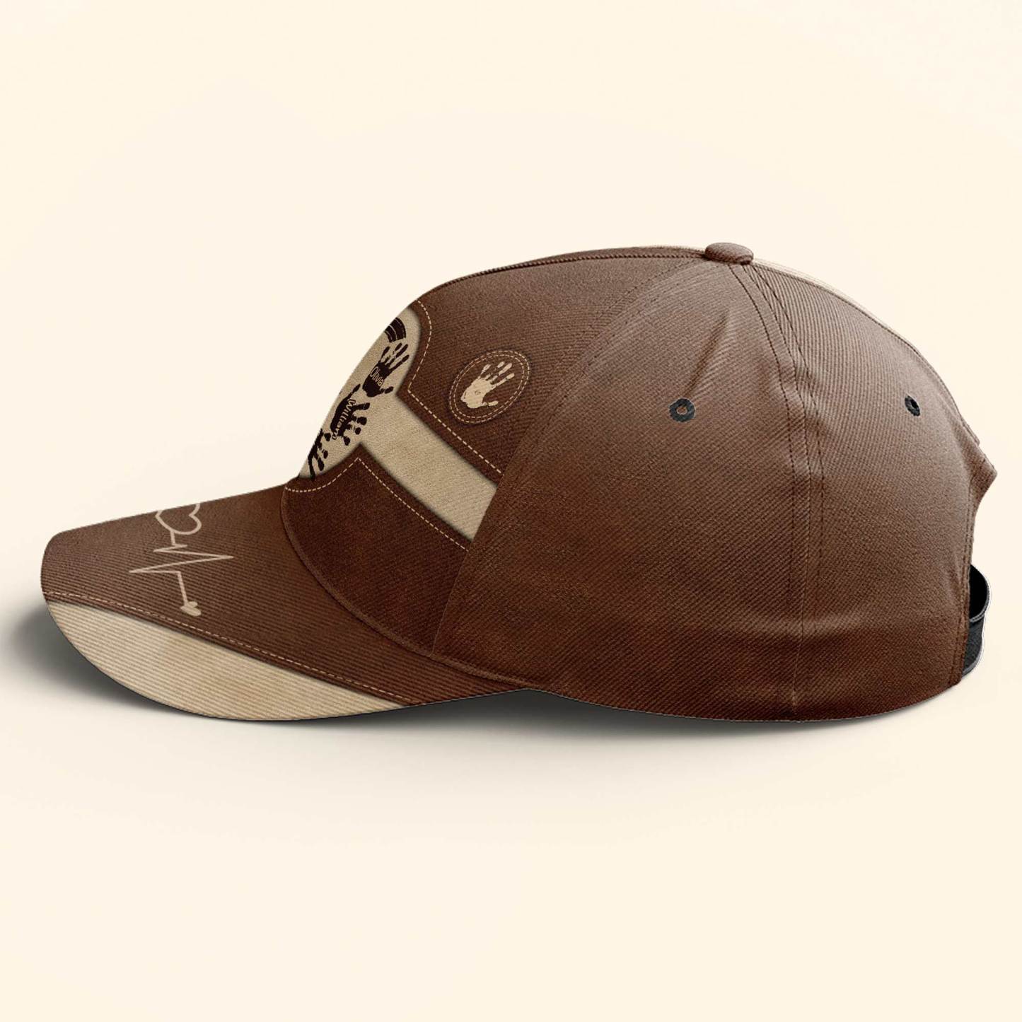 Grandpa Dad Kids Handprints - Personalized Classic Cap-CustomCraftedX