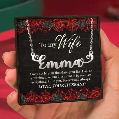 I Love You Forever And Always - Custom Name Necklace-CustomCraftedX