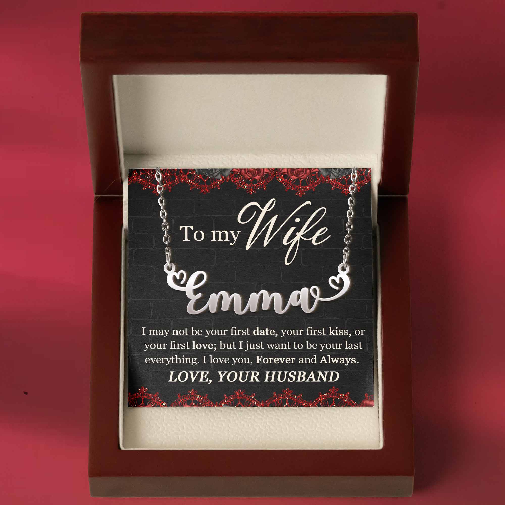 I Love You Forever And Always - Custom Name Necklace-CustomCraftedX