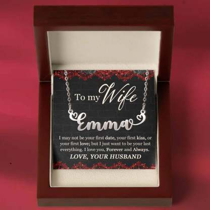 I Love You Forever And Always - Custom Name Necklace-CustomCraftedX