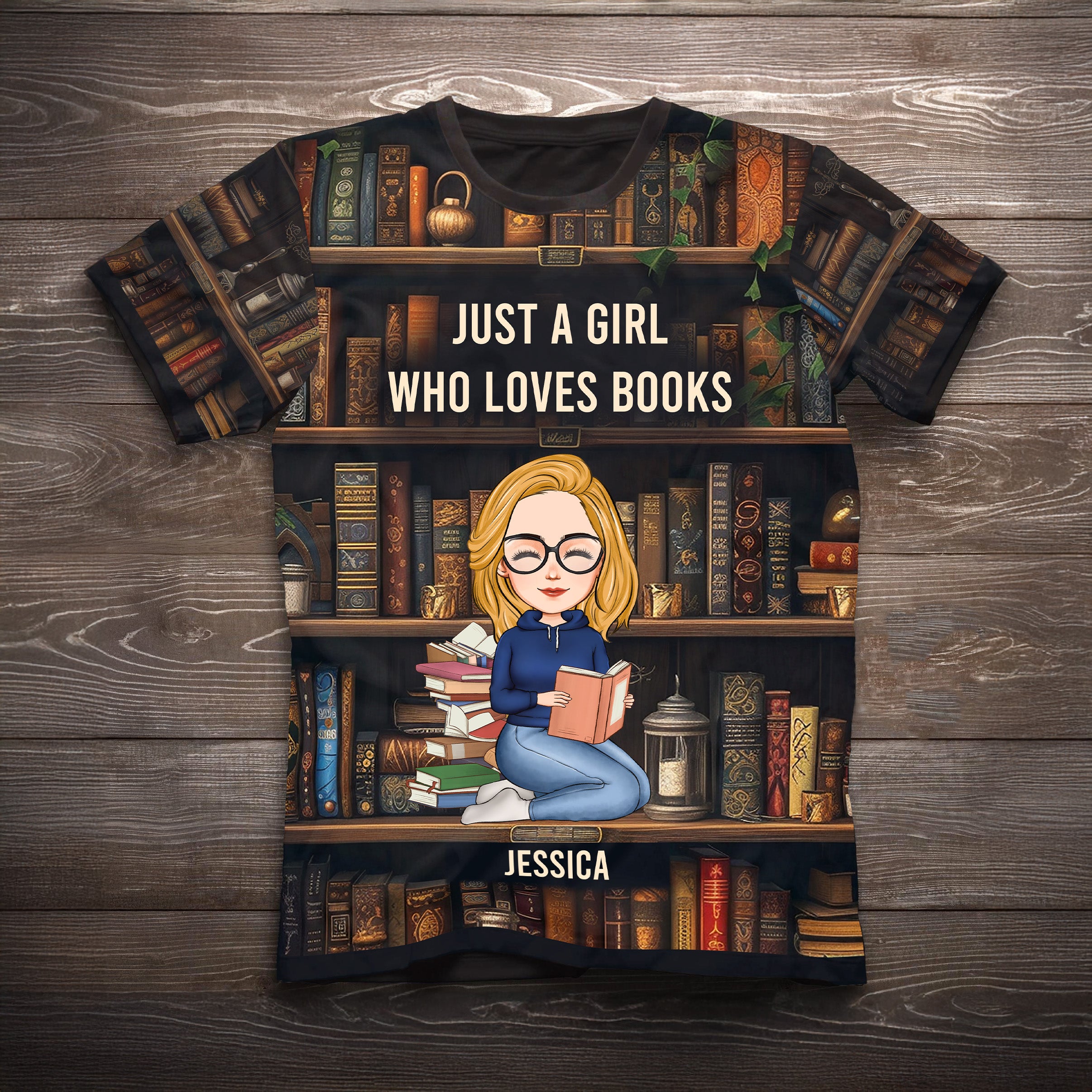 Just A Girl Who Loves Books - Personalized 3D Shirt-CustomCraftedX