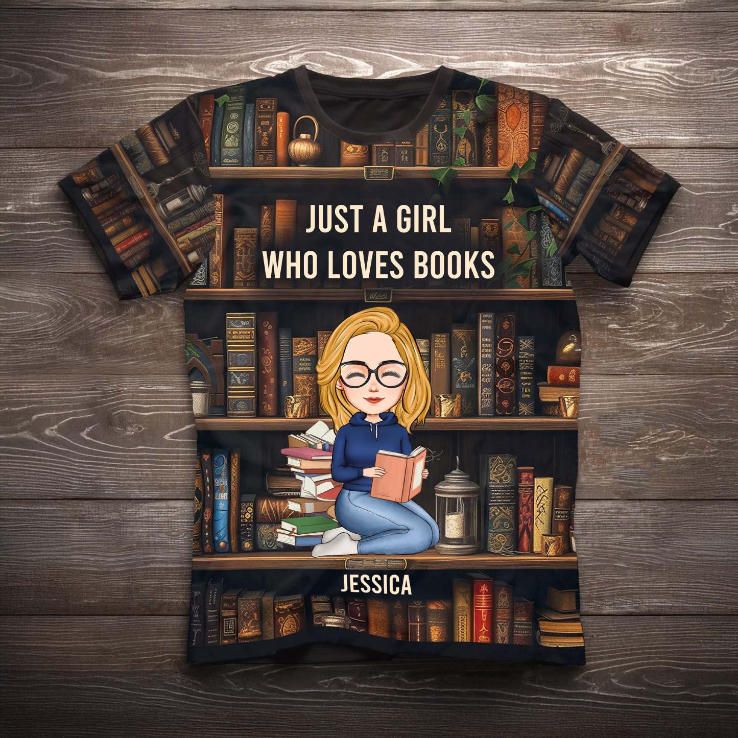 Just A Girl Who Loves Books - Personalized 3D Shirt-CustomCraftedX