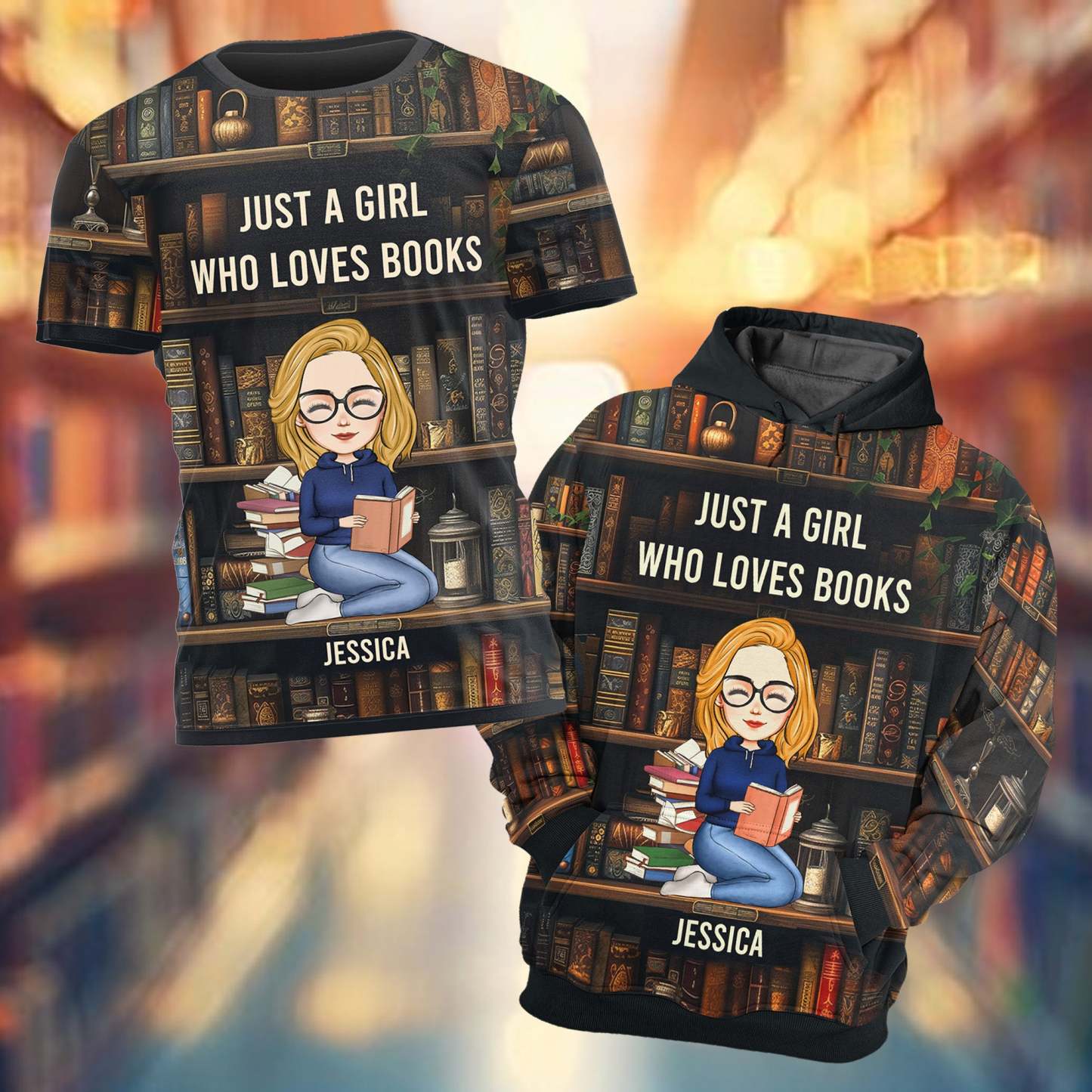 Just A Girl Who Loves Books - Personalized 3D Shirt-CustomCraftedX