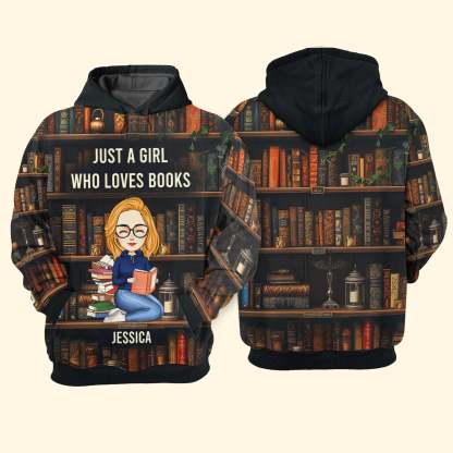 Just A Girl Who Loves Books - Personalized 3D Shirt-CustomCraftedX