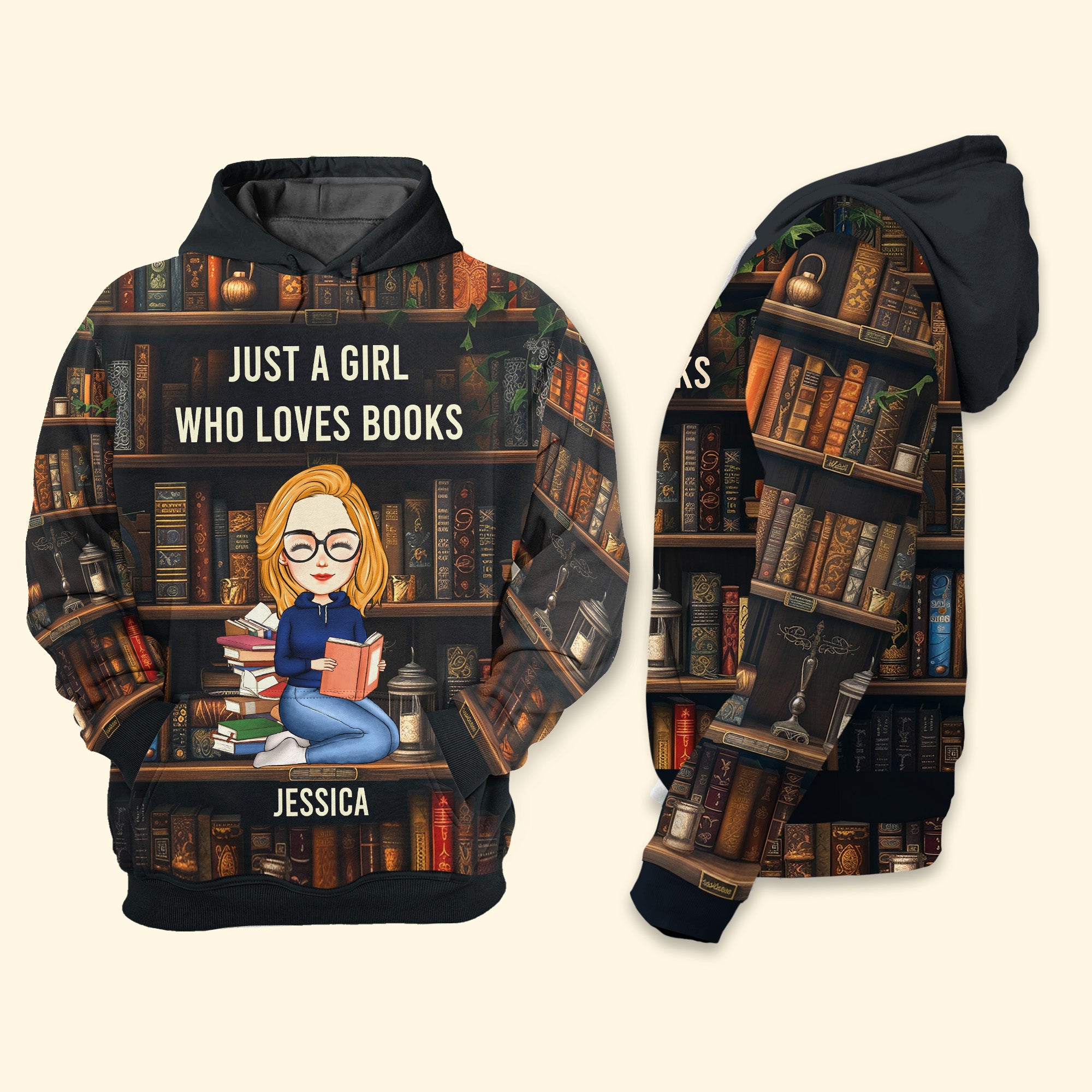Just A Girl Who Loves Books - Personalized 3D Shirt-CustomCraftedX