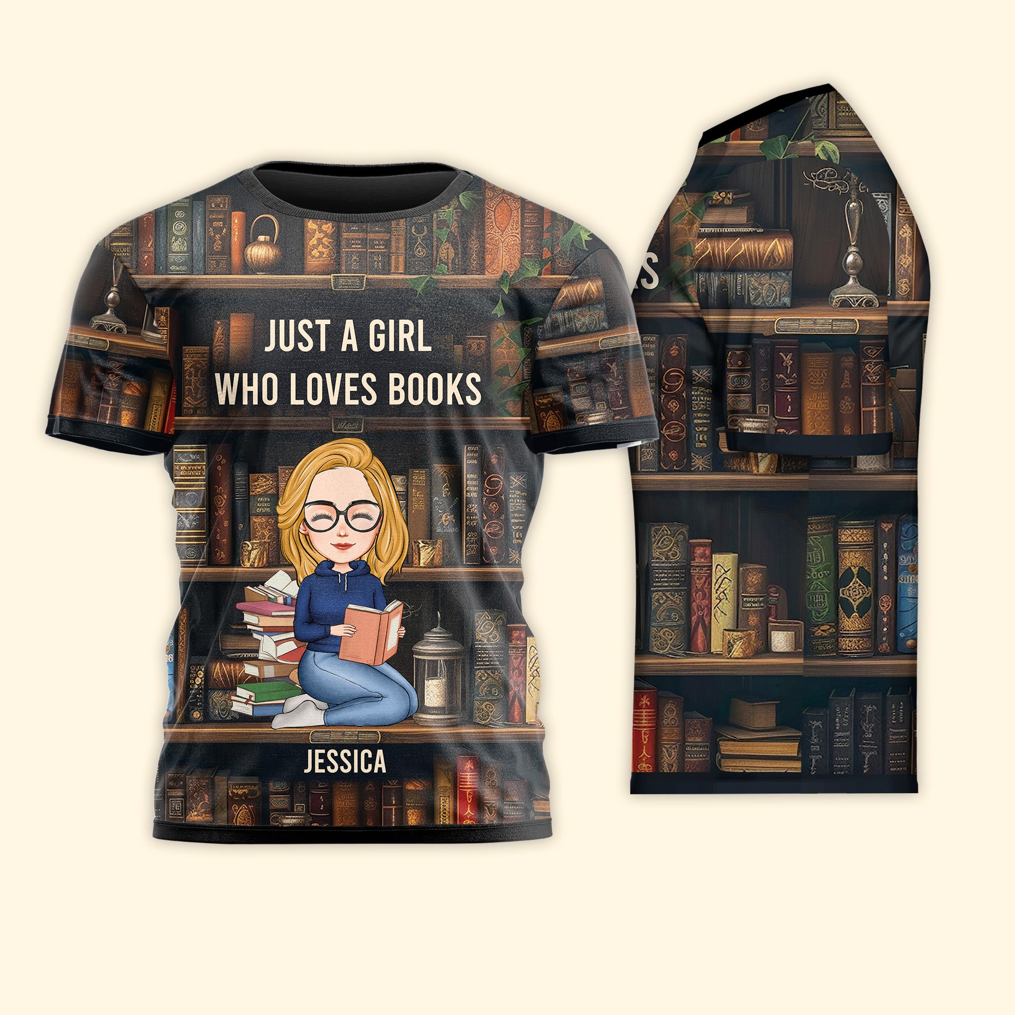 Just A Girl Who Loves Books - Personalized 3D Shirt-CustomCraftedX