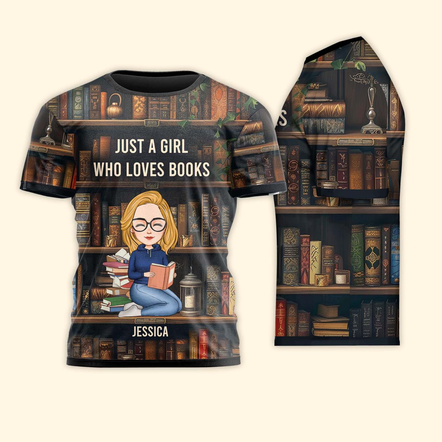 Just A Girl Who Loves Books - Personalized 3D Shirt-CustomCraftedX