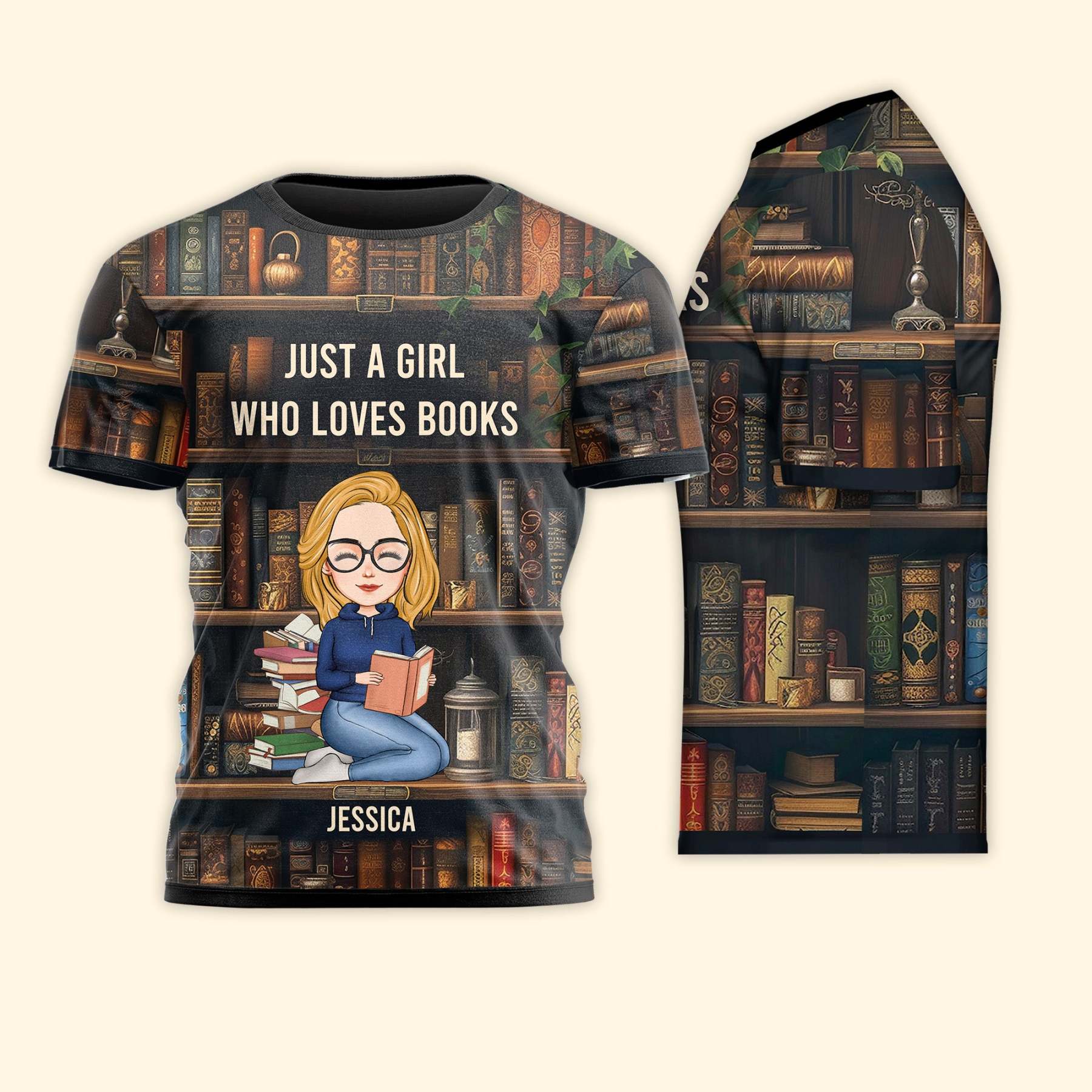 Just A Girl Who Loves Books - Personalized 3D Shirt-CustomCraftedX