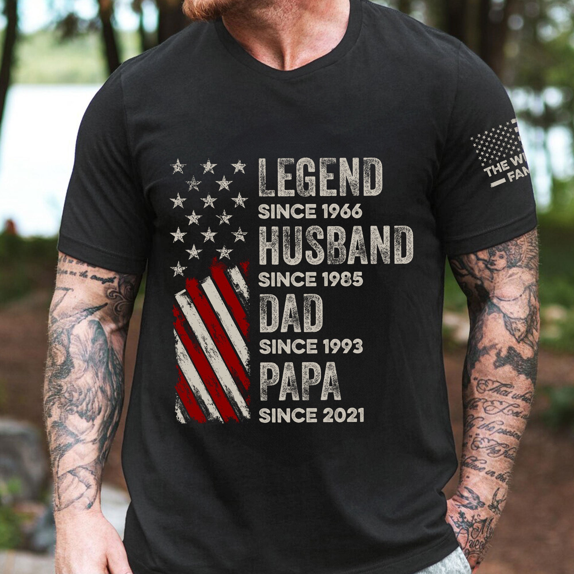 Legend, Husband, Dad And Grandpa Custom Family Name - Personalized Shirt