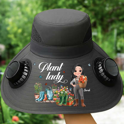 Plant Lady - Personalized Custom Solar Fan Hat